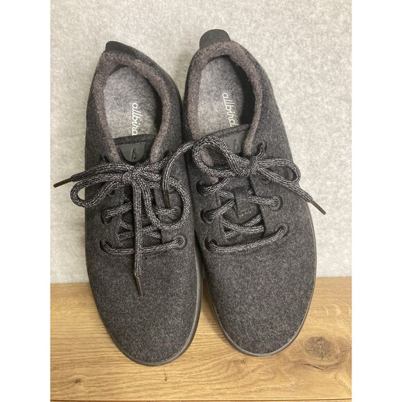 all birds W Sz 9 Shoe Charcoal Gray Wool Sneaker Lace Up Casual - Picture 4 of 7